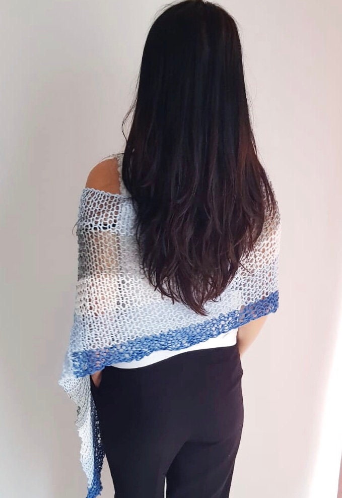 Summer Shawl, Summer Poncho, Cover - Up, Soft Poncho, Beach Top, Beach CoverUp, Boho Blouse, Boho Top, Loose Top, Oversize Top