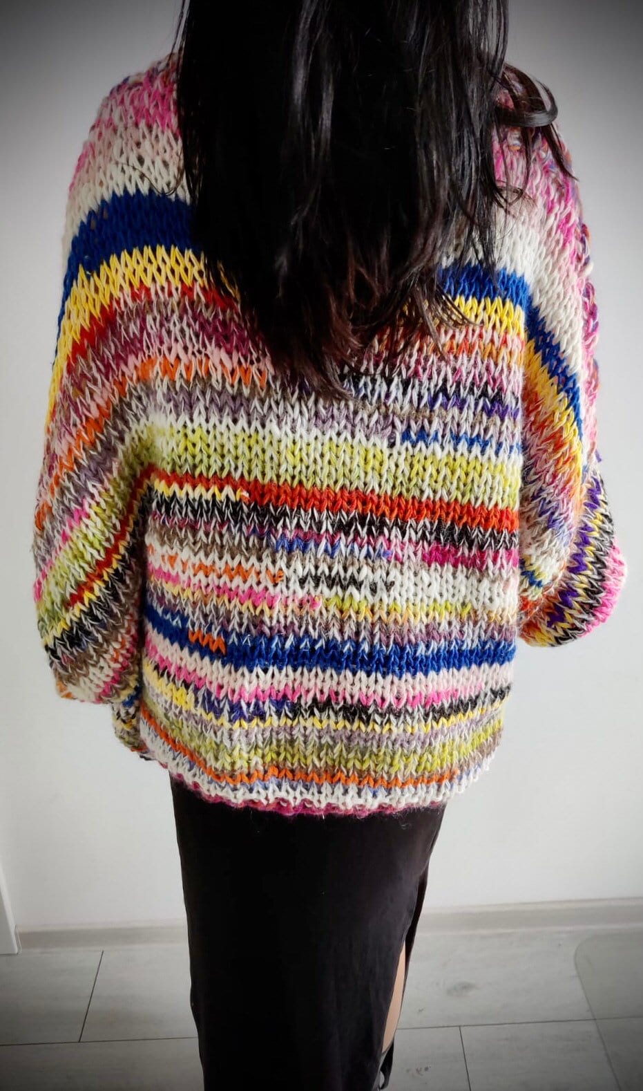 FLORENCE Oversized Rainbow Cardigan, Oversized Jumper, Colorful Sweater, Colorful Cardigan, Chunky Cardigan, Multicolor Jumper,Chunky Jumper