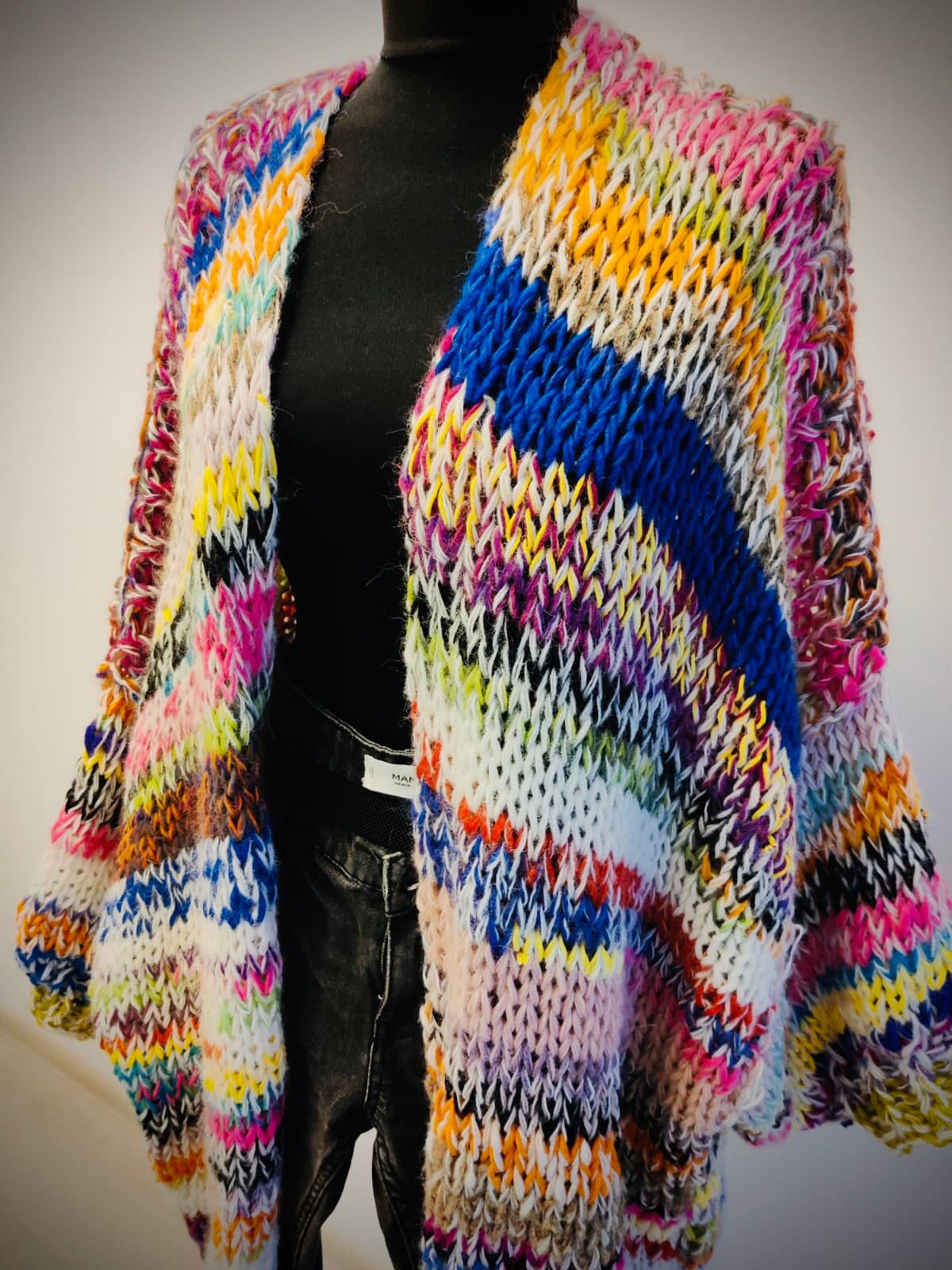 FLORENCE Oversized Rainbow Cardigan, Oversized Jumper, Colorful Sweater, Colorful Cardigan, Chunky Cardigan, Multicolor Jumper,Chunky Jumper