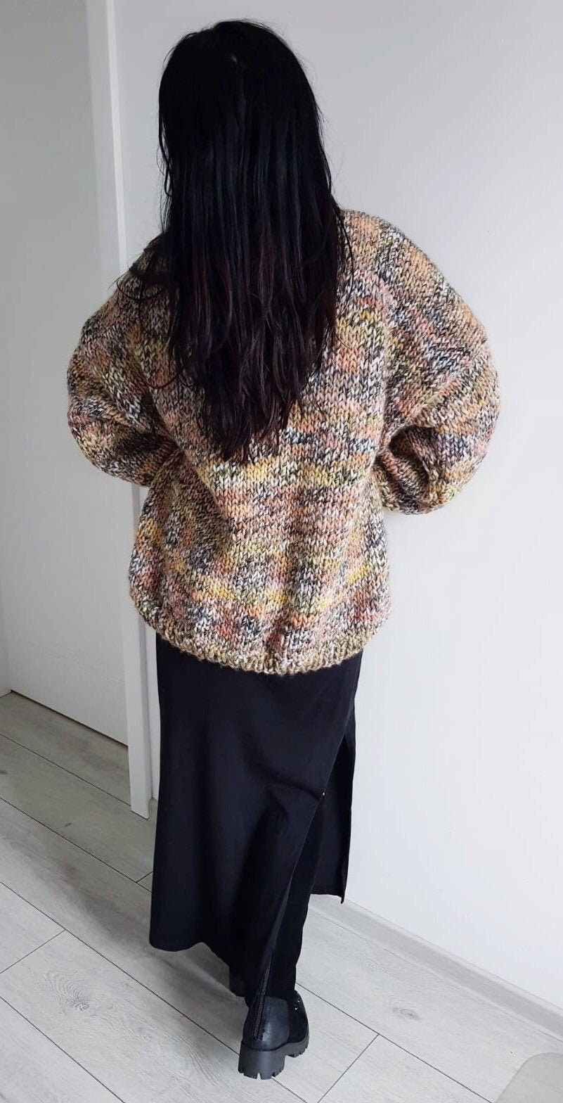 Honey Love Oversized Cardigan, Oversized Cardigan, Chunky Cardigan, Chunky Jumper, Soft Handmade Cardigan, Knitted Cardigan, Handmade