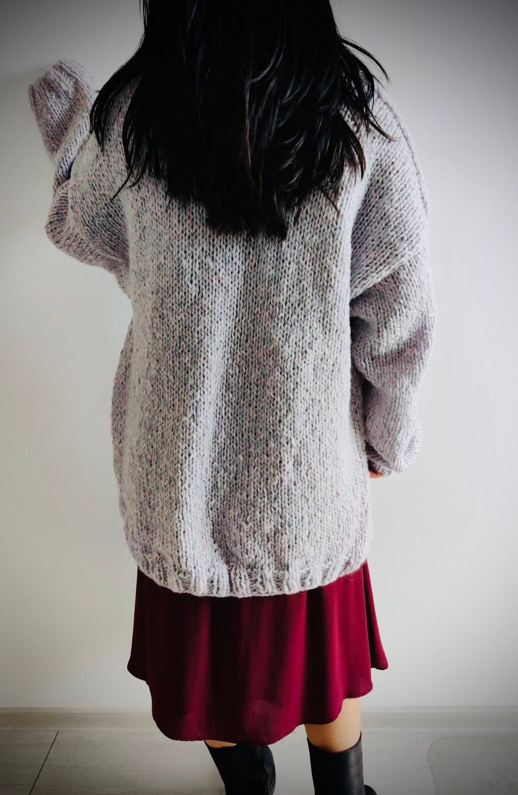 Oversized Cardigan, Mix Soft Yarn, Jumper, Ready to Ship