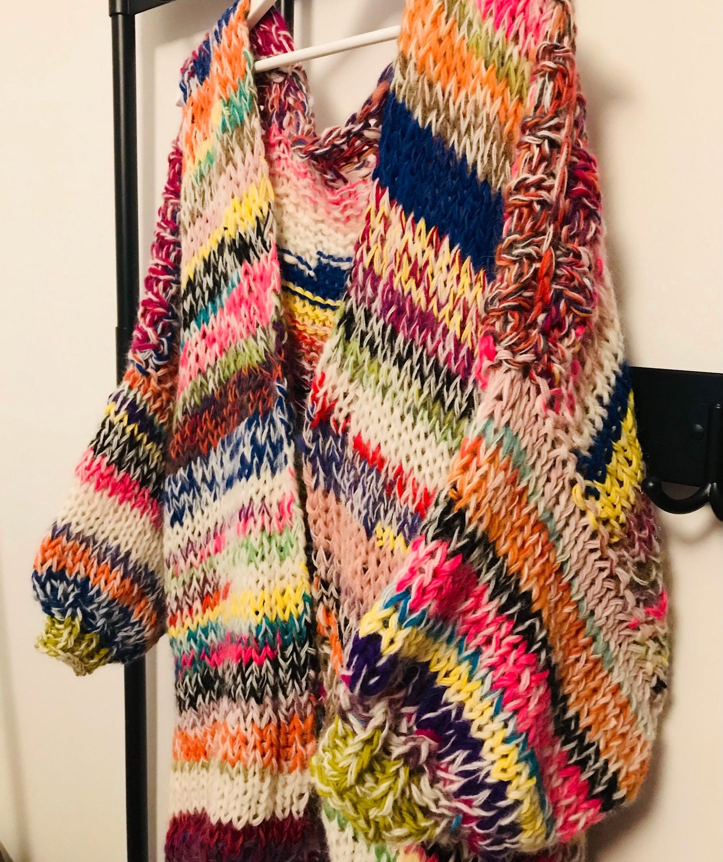 FLORENCE Oversized Rainbow Cardigan, Oversized Jumper, Colorful Sweater, Colorful Cardigan, Chunky Cardigan, Multicolor Jumper,Chunky Jumper