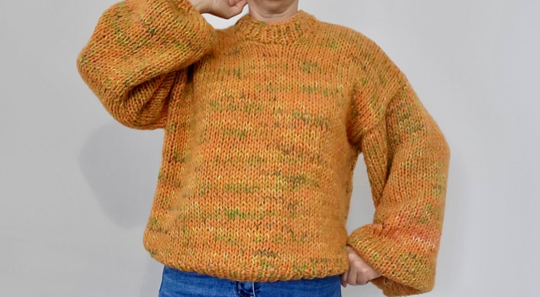 DUNE Soft Sweater, Hand Knit Jumper, Orange Sweater, Burnt Orange, Alpaca Sweater, Ready to Ship