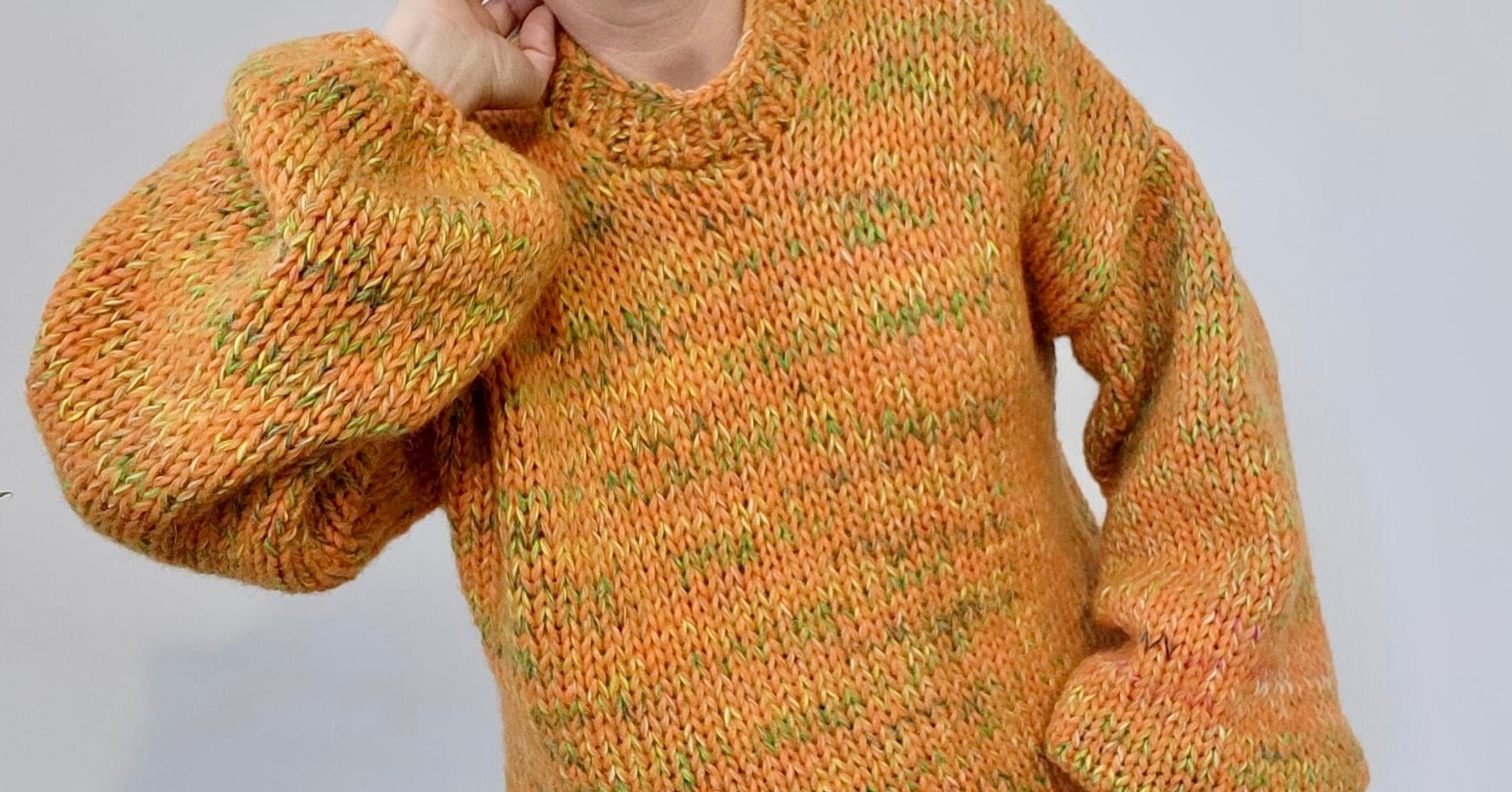 DUNE Soft Sweater, Hand Knit Jumper, Orange Sweater, Burnt Orange, Alpaca Sweater, Ready to Ship
